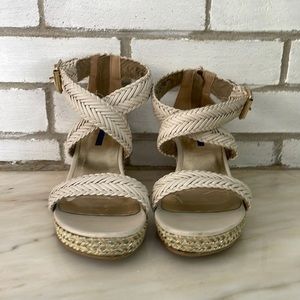 Girls Size 5 wedge sandals